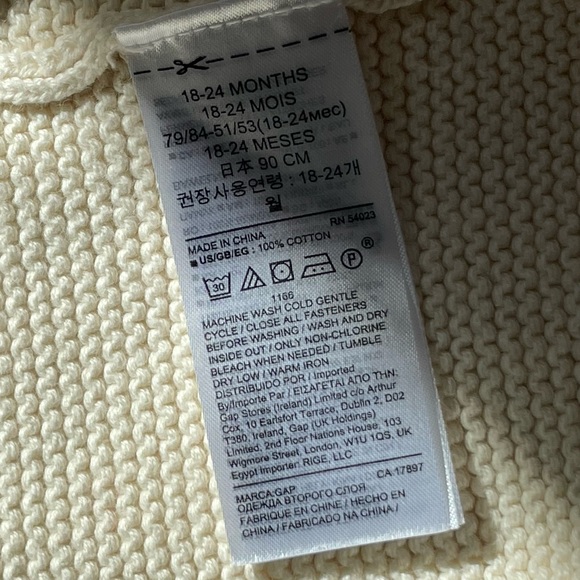 Baby Gap Bear Sweater Jacket - Picture 7 of 7